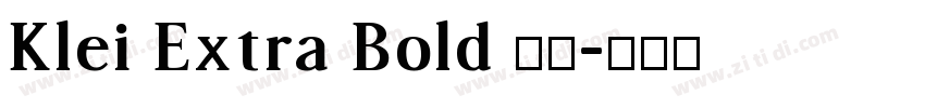 Klei Extra Bold 字体字体转换